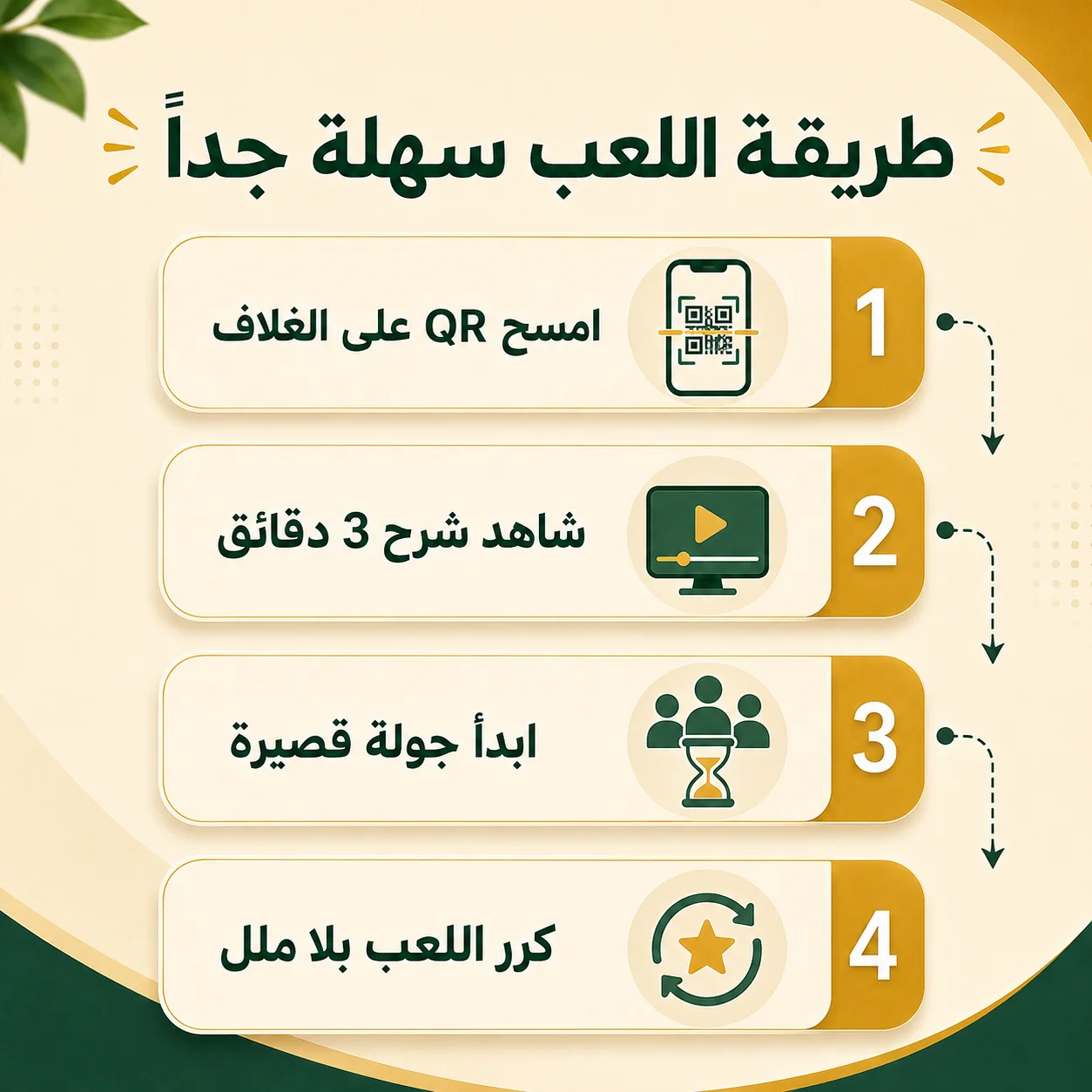 طريقة اللعب سهلة جدًا